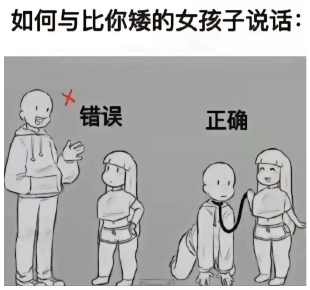 请教如何与比我矮的女孩子说话-沙雕社区-情绪-猫匿社区