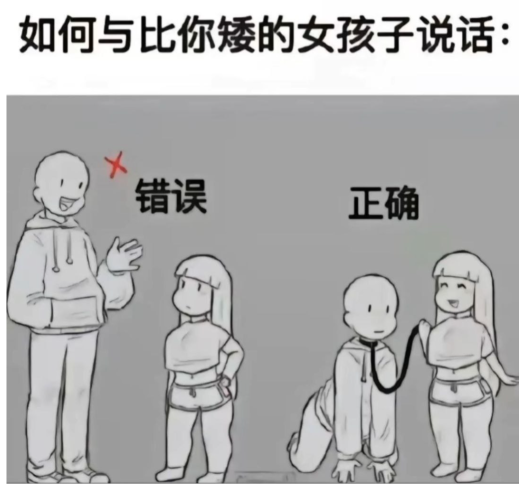 请教如何与比我矮的女孩子说话-猫匿社区