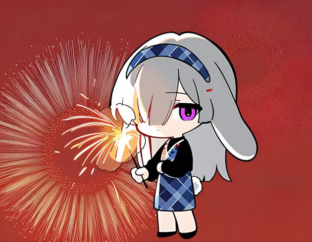 兔，新年快乐-猫匿