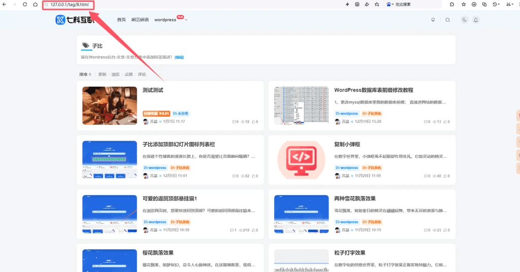 图片[1]-子比主题修改tag标签固定链接-猫匿